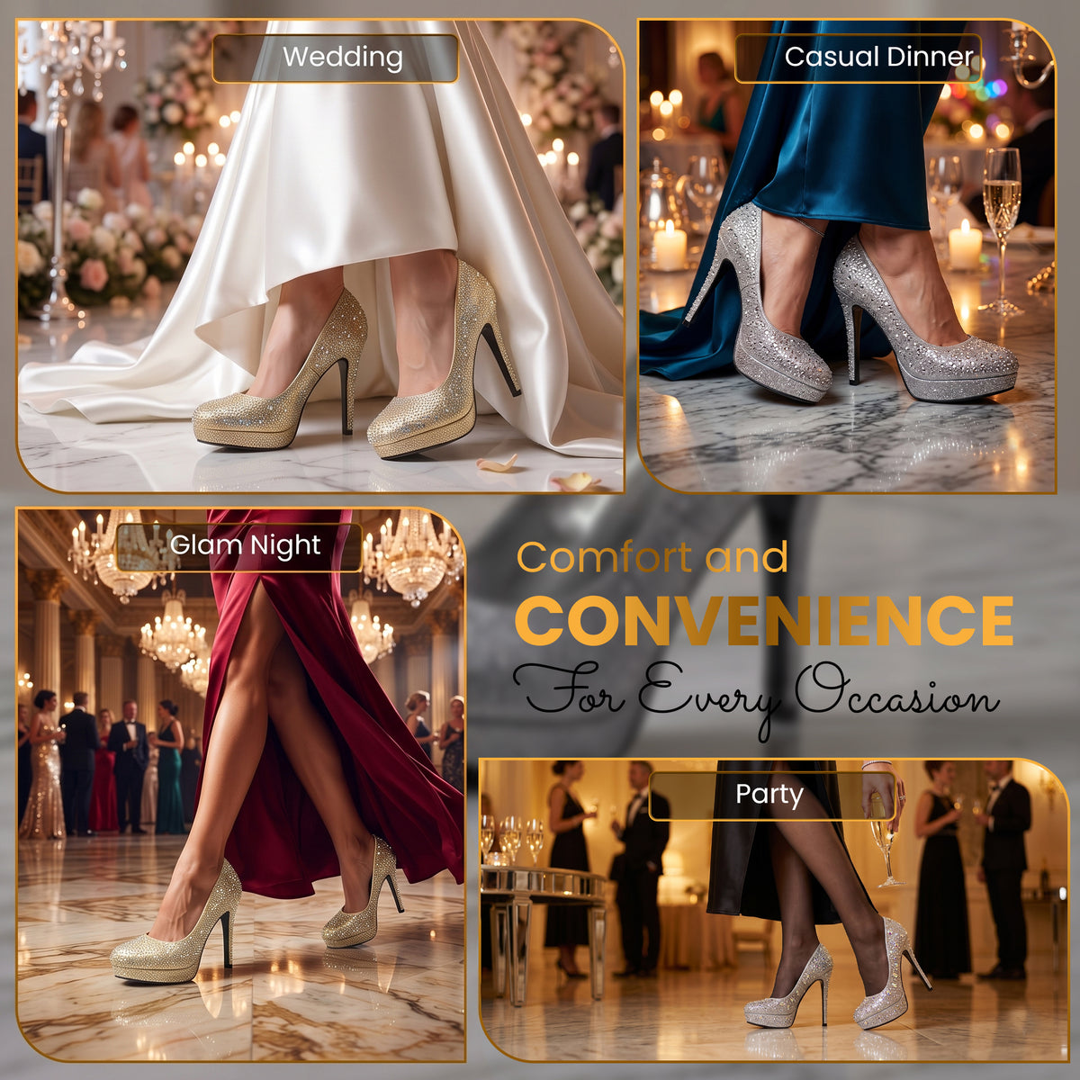 Ladies women high heel diamante court shoes sparkly party bridal wedding shoe