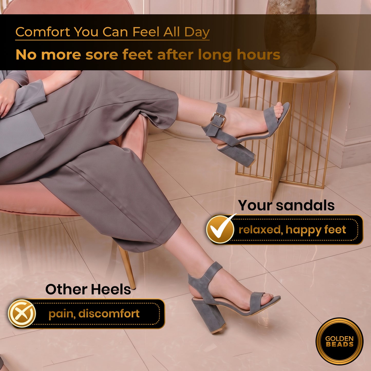 Women Party and casual Low MID Heel Block Peep Toe Ladies Ankle Strap Party Strappy ladies Sandals