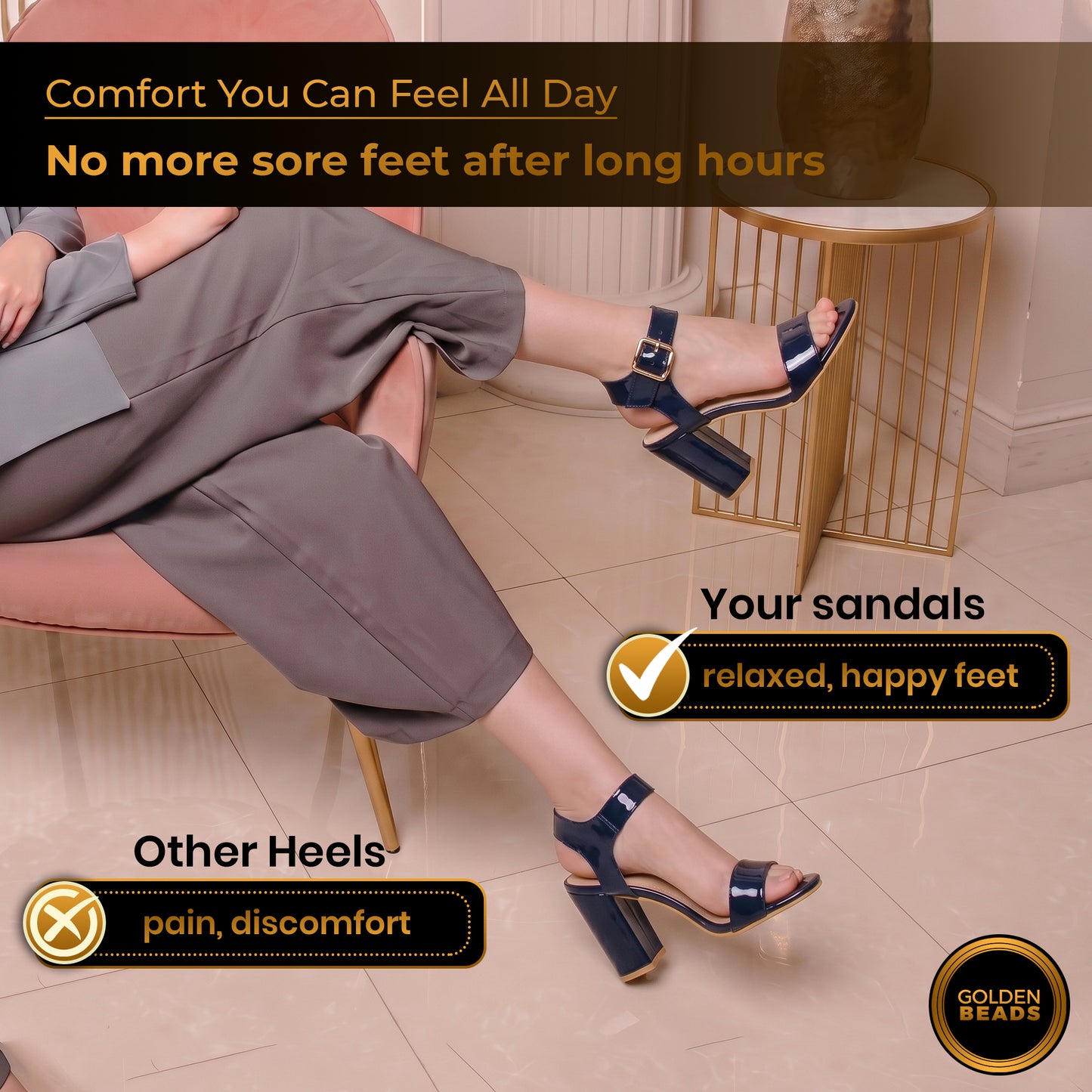 Women Party and casual Low MID Heel Block Peep Toe Ladies Ankle Strap Party Strappy ladies Sandals