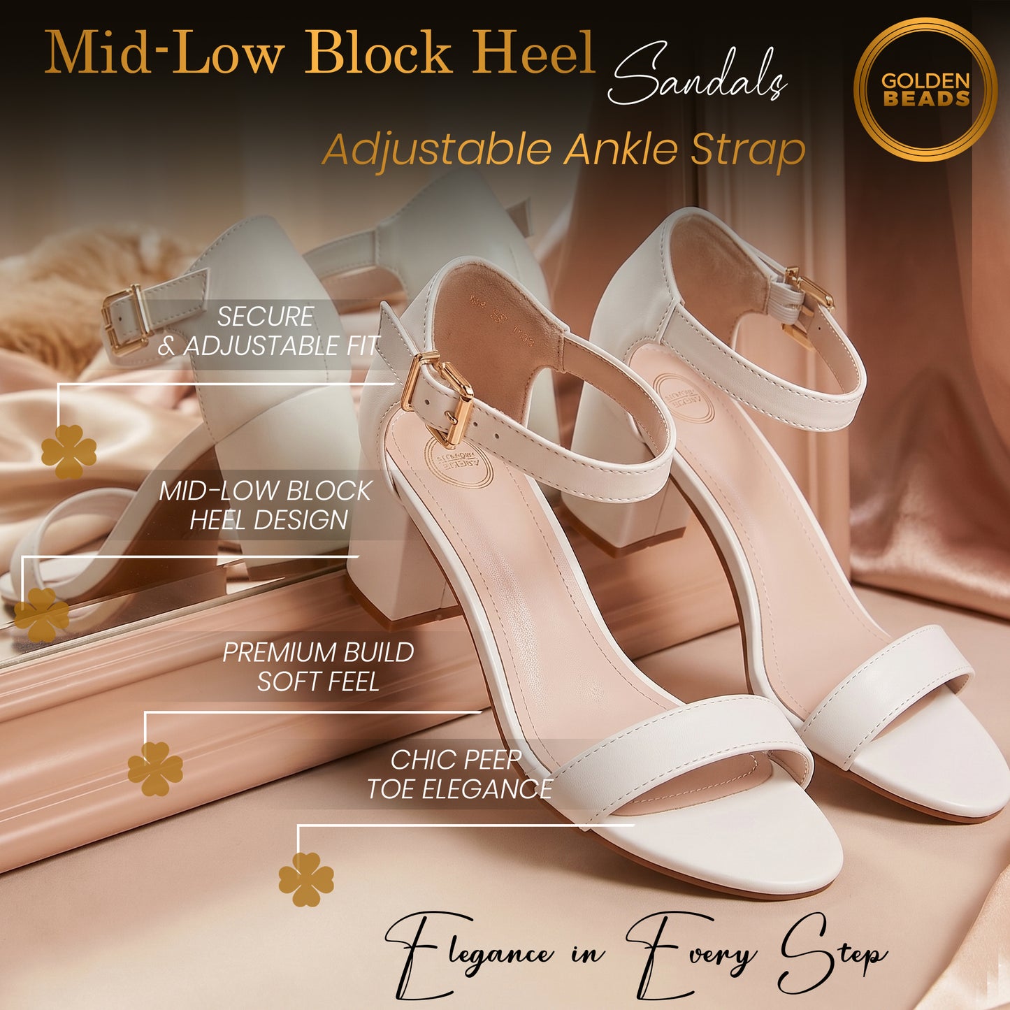 Ladies Womens Low Mid Heel Block Peep Toe Ladies Ankle Strap Party Strappy Sandals