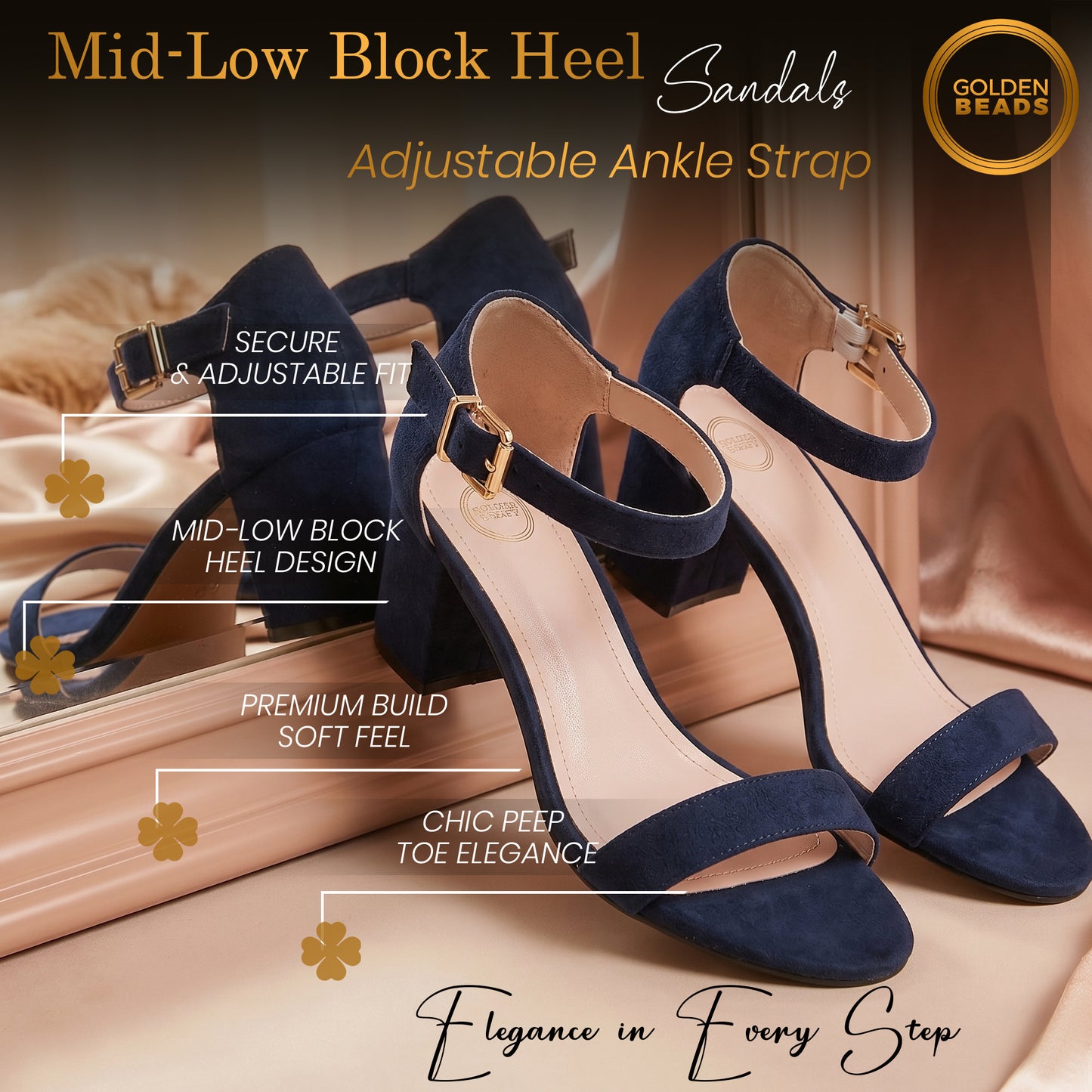 Ladies Womens Low Mid Heel Block Peep Toe Ladies Ankle Strap Party Strappy Sandals