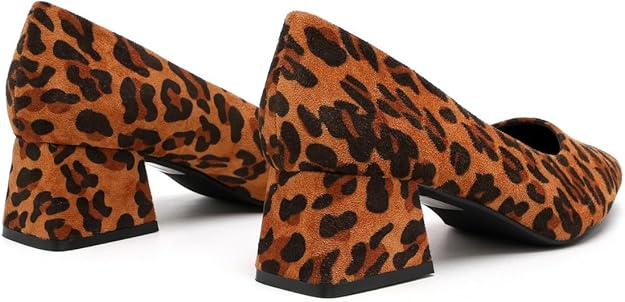 Elegant Women's Closed Pointed Toe Slip-On Court Heels with Featuring Chunky Block Heel Stylish Shoes for Weddings & Parties