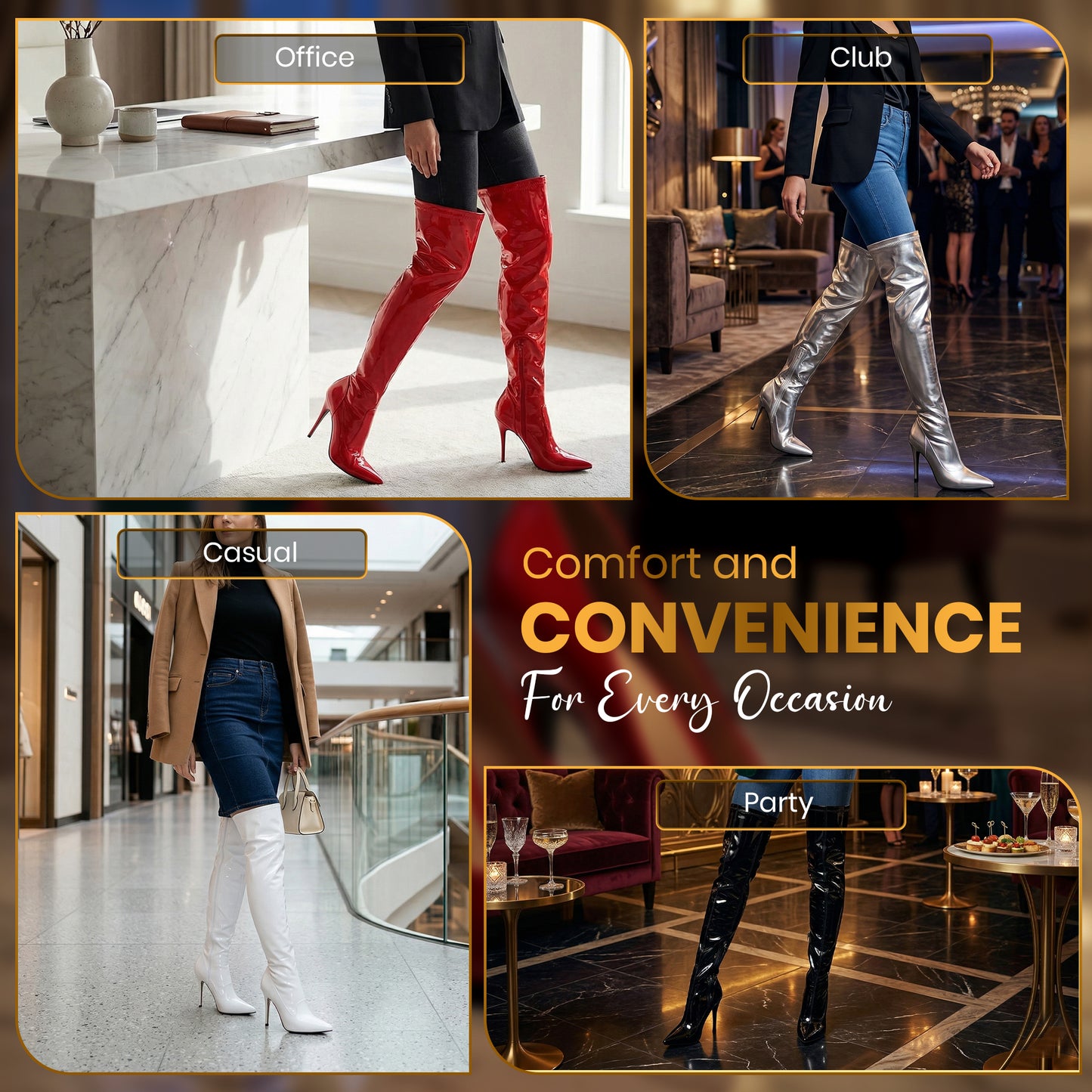 New Women Ladies Thigh High Over The Knee High Heel Stretch Boots
