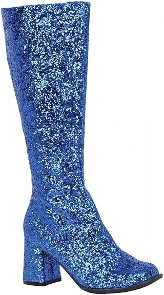 Women Fancy Dress Party GOGO Glittery Boots - 1960s & 1970s Retro Glitter Dancer Costume Heels Shoes Boots