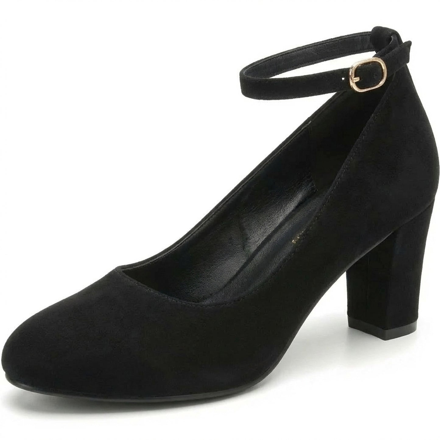 Ankle Strap Block Heels Court Shoes For Women High Heel Ladies