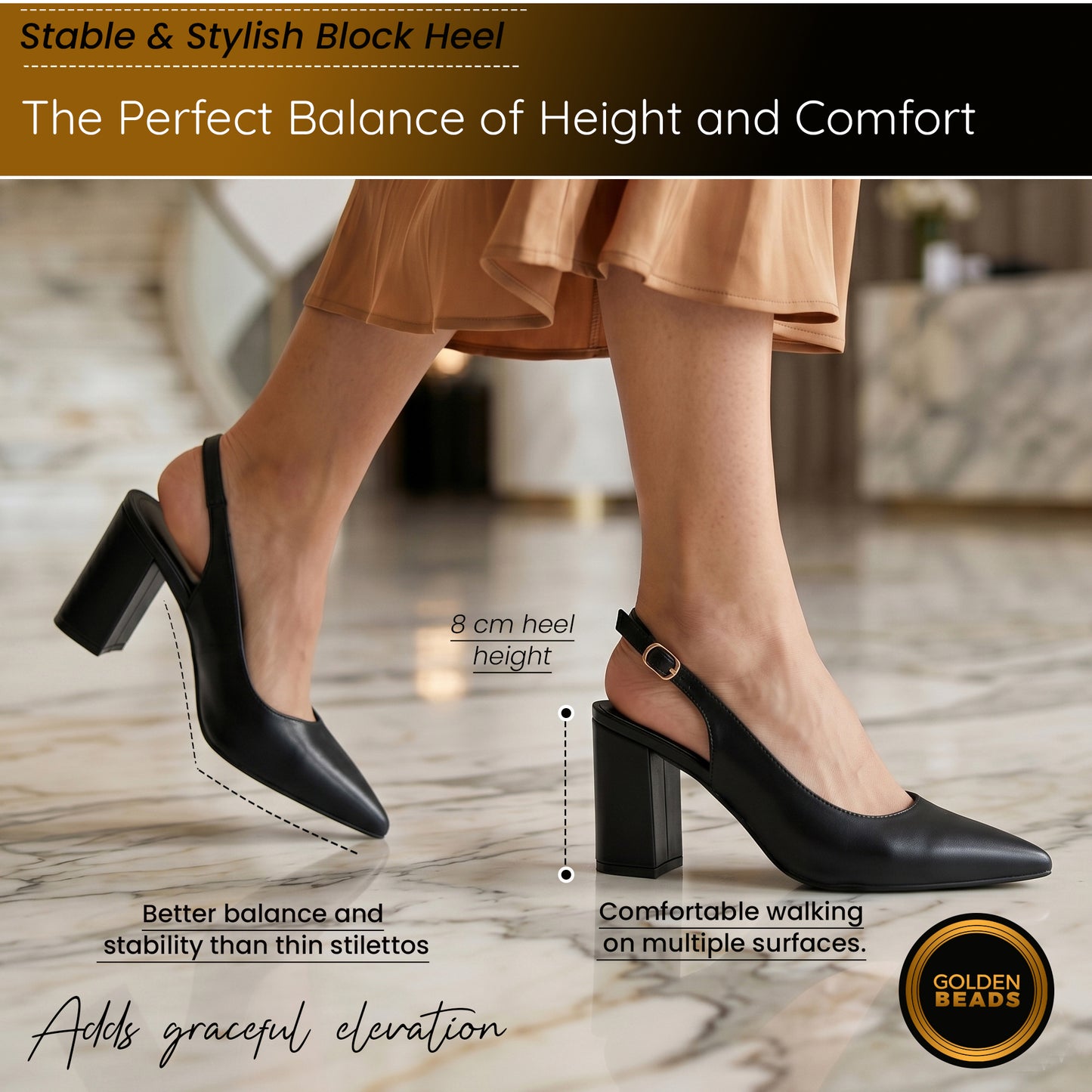 Women’s Elegant Pointed Toe Court Shoes Ankle Strap Chunky Heels, Block Heel Sandals Pumps for Wedding & Party UK Size 3-8