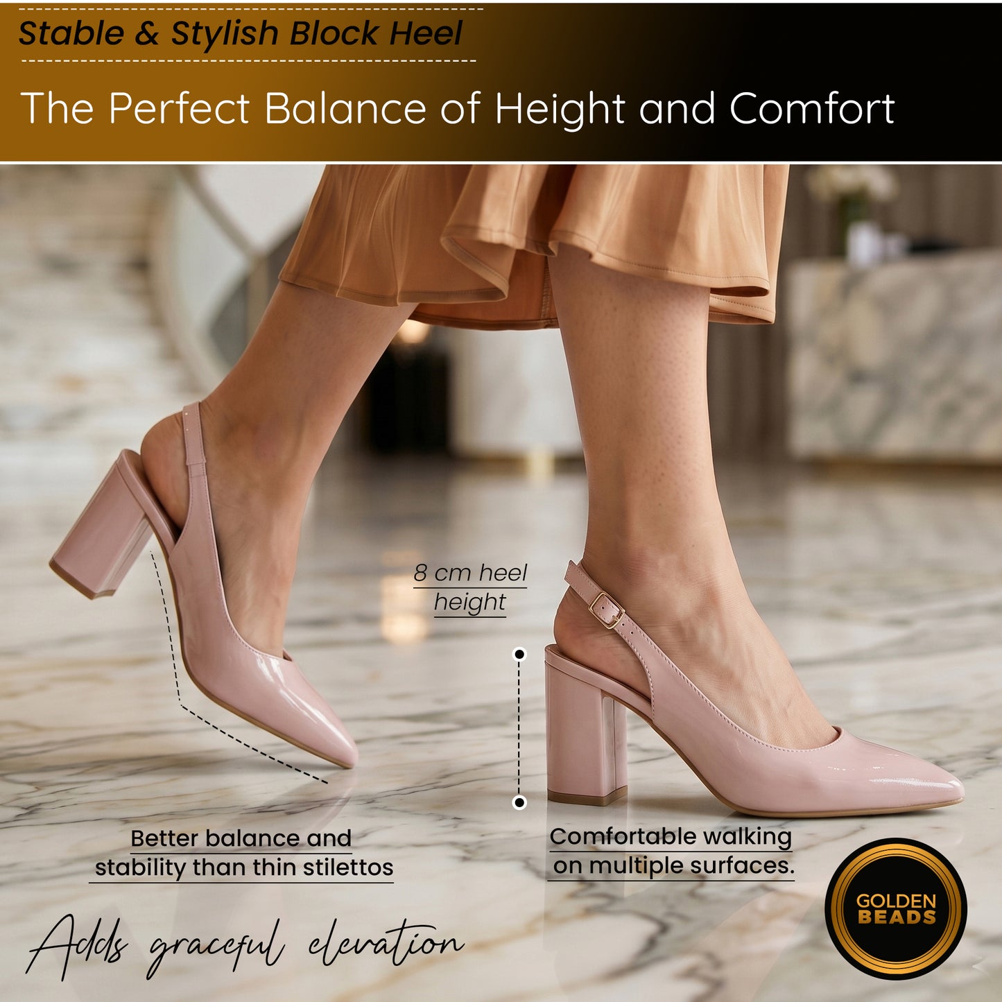 Women’s Elegant Pointed Toe Court Shoes Ankle Strap Chunky Heels, Block Heel Sandals Pumps for Wedding & Party UK Size 3-8