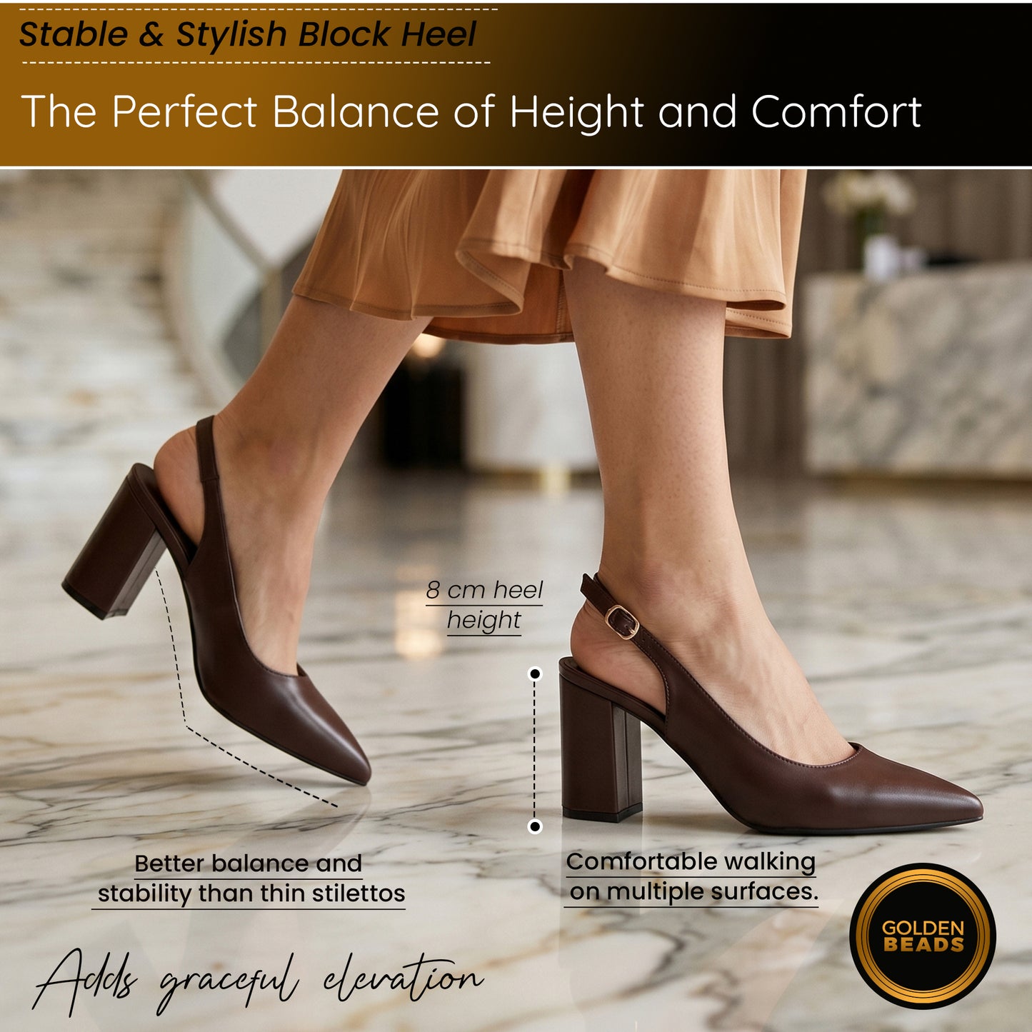 Women’s Elegant Pointed Toe Court Shoes Ankle Strap Chunky Heels, Block Heel Sandals Pumps for Wedding & Party UK Size 3-8