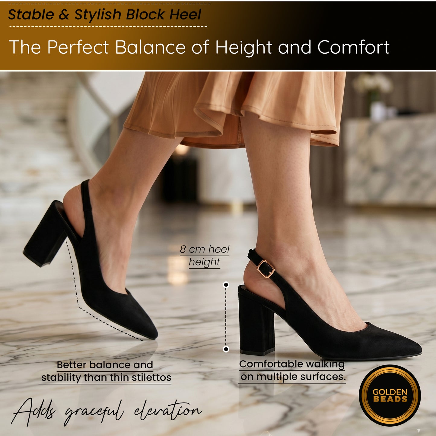 Women’s Elegant Pointed Toe Court Shoes Ankle Strap Chunky Heels, Block Heel Sandals Pumps for Wedding & Party UK Size 3-8