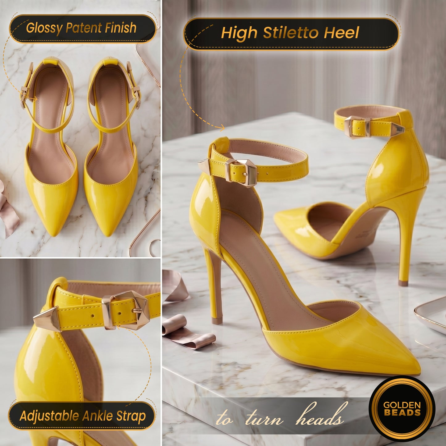 Womens ladies Ankle Strap High Stiletto Heel Sandals Pointy Toe Court Shoes