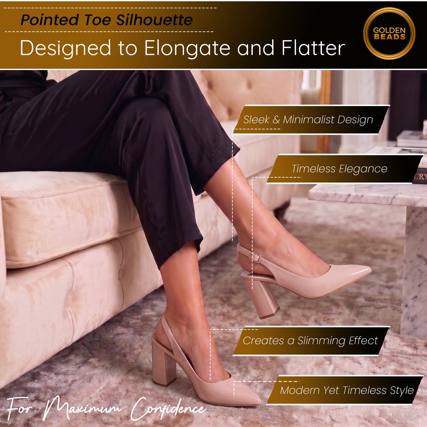 Women’s Elegant Pointed Toe Court Shoes Ankle Strap Chunky Heels, Block Heel Sandals Pumps for Wedding & Party UK Size 3-8