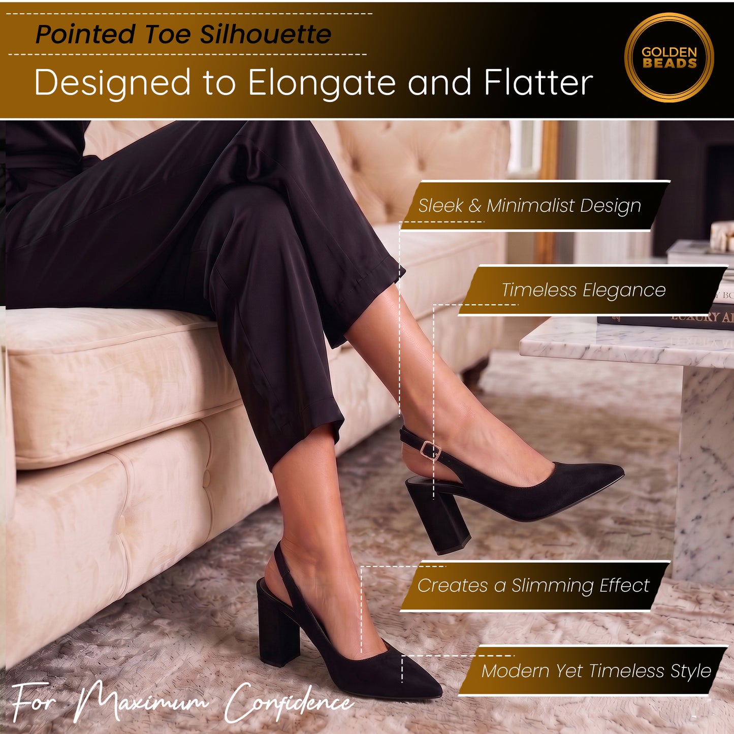 Women’s Elegant Pointed Toe Court Shoes Ankle Strap Chunky Heels, Block Heel Sandals Pumps for Wedding & Party UK Size 3-8