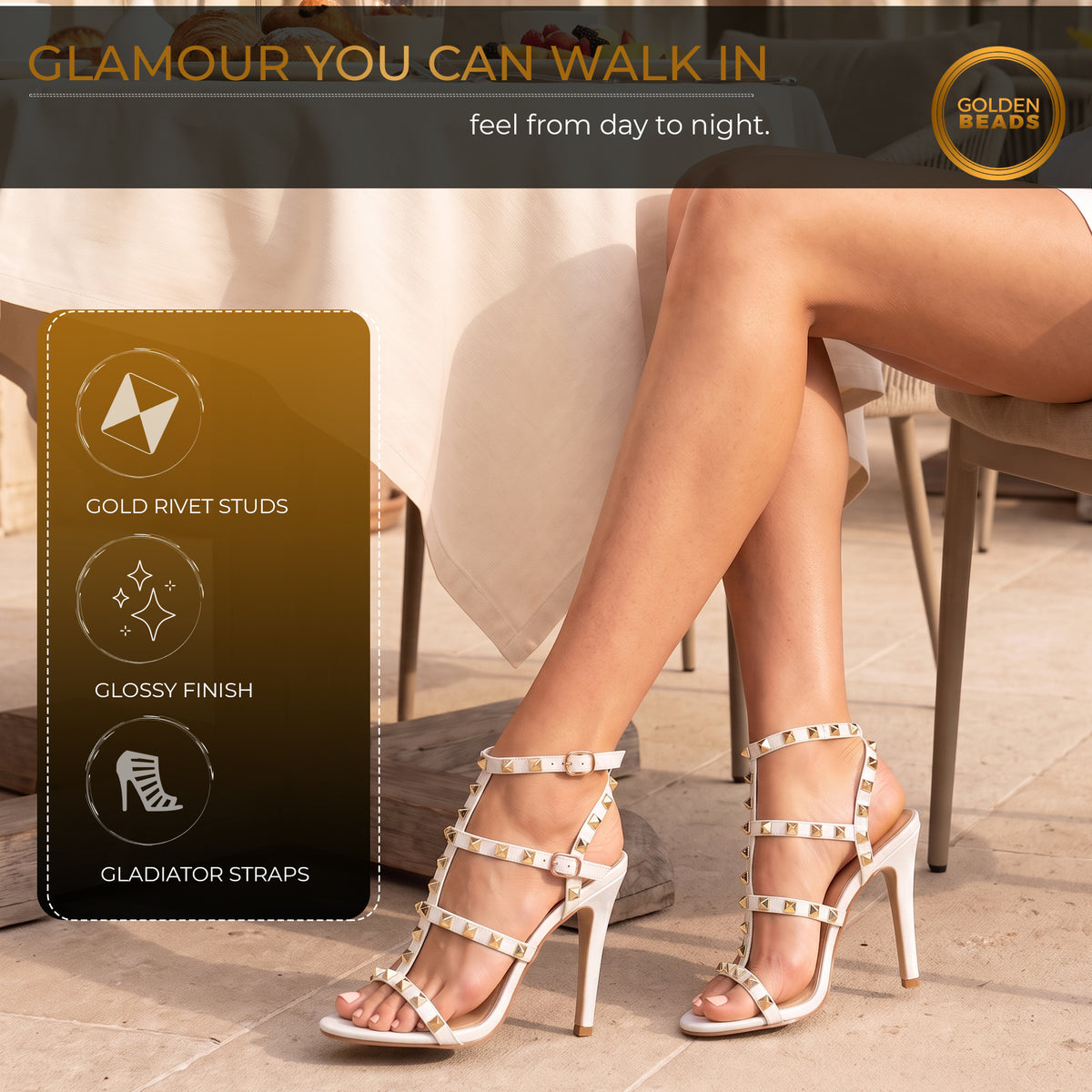 Womens ladies ankle strap studded rivet gladiators block mid heels sandals