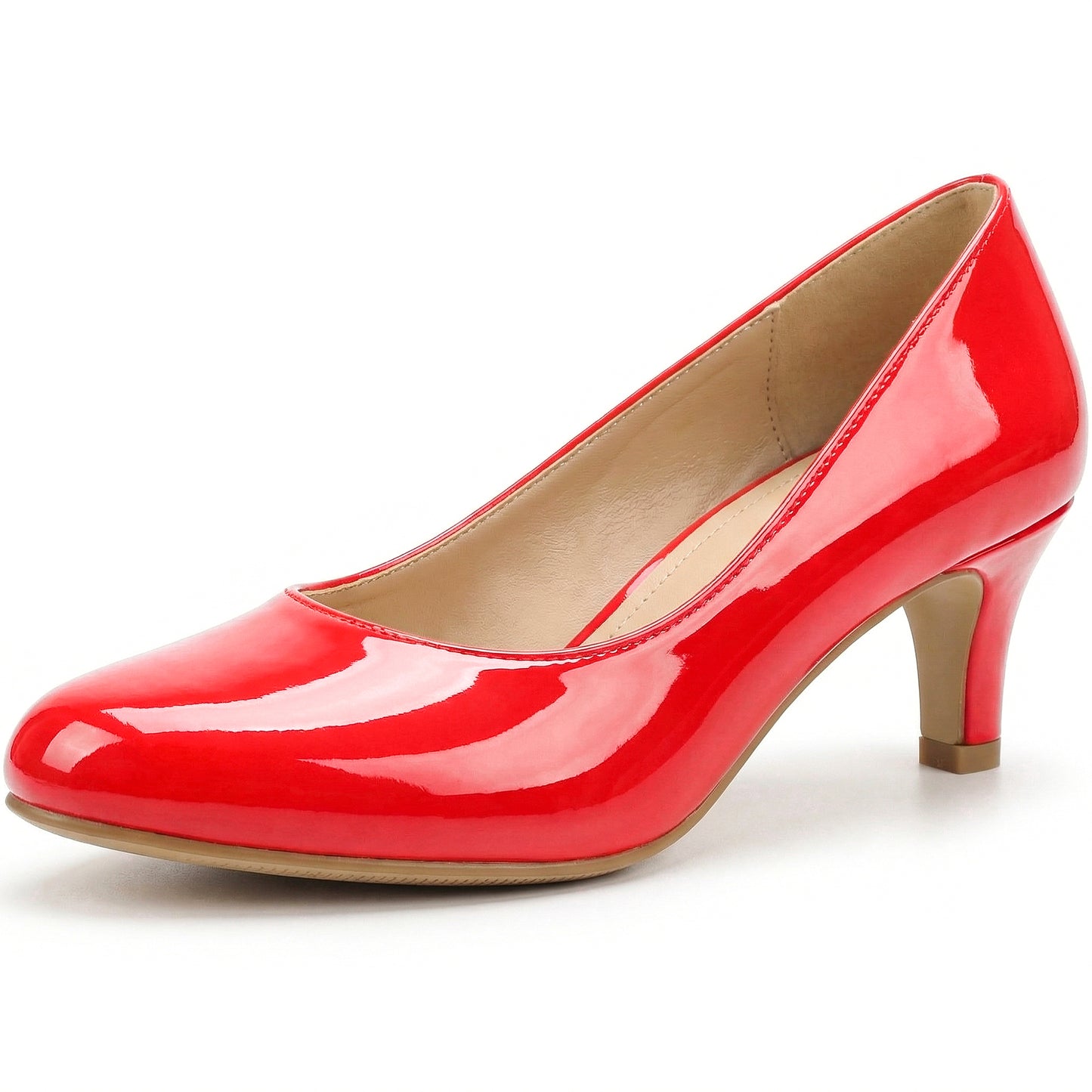 Womens Ladies Low Kitten Heels for Office, Work, Night Out and Party Court Shoes
