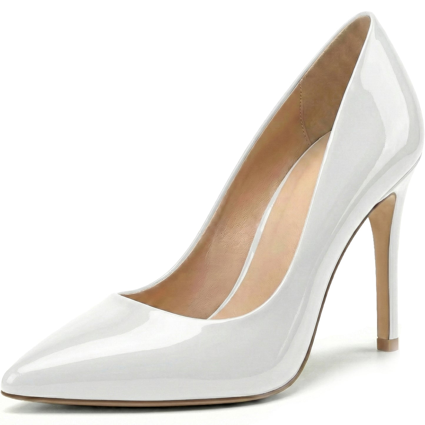 Womens Stiletto High Heel Pointed Toe Pumps Ladies Party Wedding Bridal Occasion Heeled  Court Shoes
