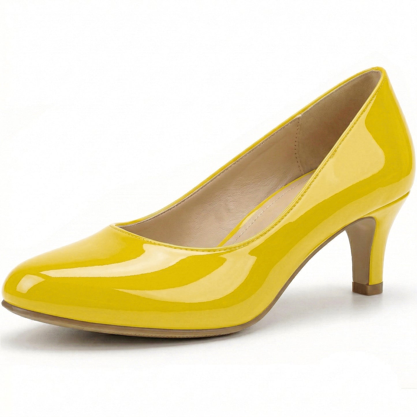 Ladies Womens Low Kitten Heel Work Court Evening Girls Shoes Pumps