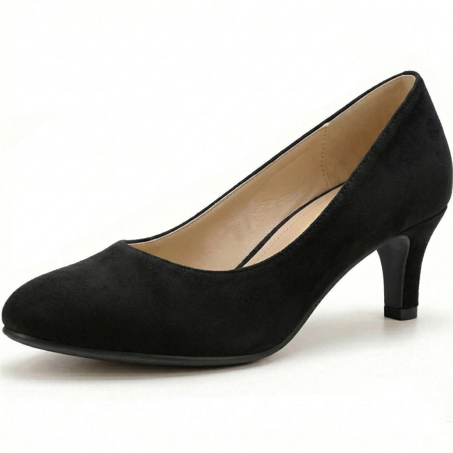 Womens Ladies Low Kitten Heels for Office, Work, Night Out and Party Court Shoes