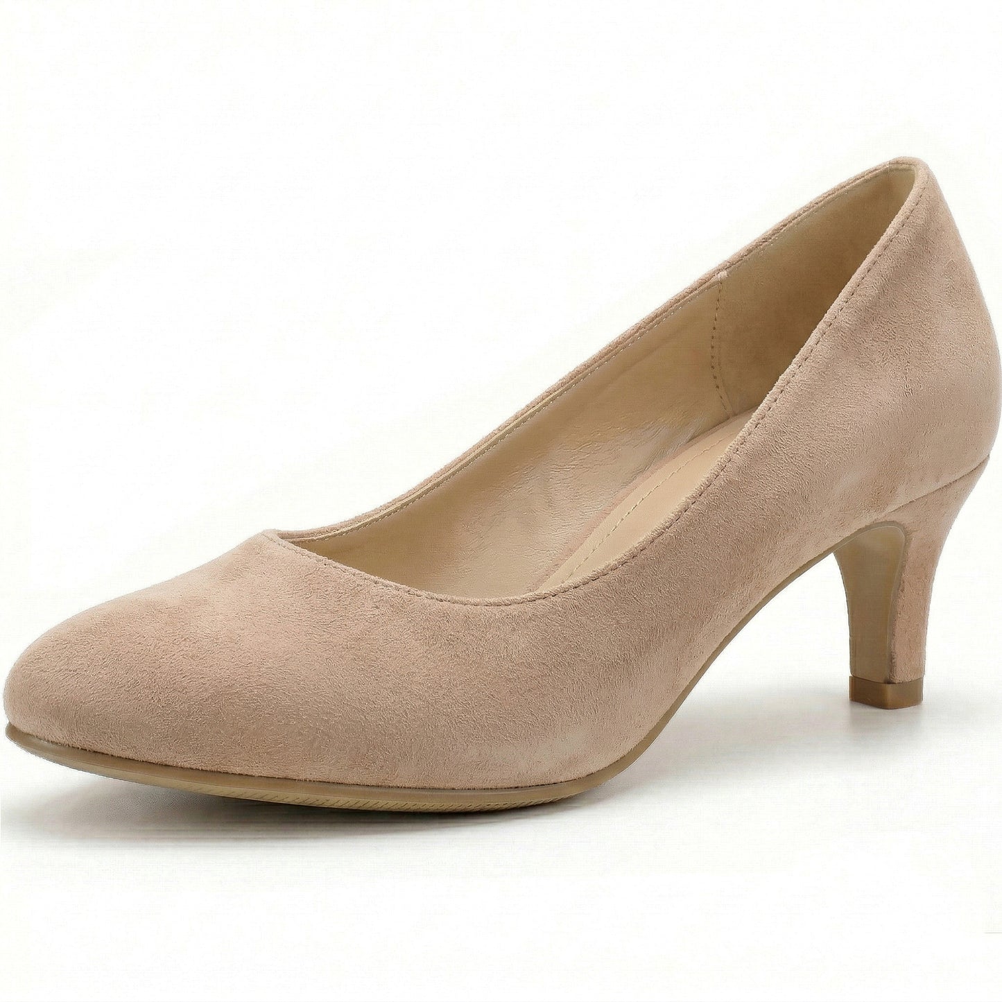 Ladies Womens Low Kitten Heel Work Court Evening Girls Shoes Pumps