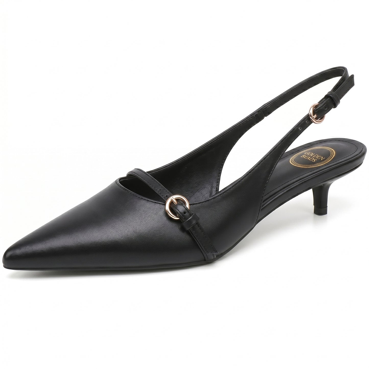 Elegant Women’s Pointed Toe Sling back Kitten Heel Sandals Perfect Wedding & Party Pumps Stylish Footwear (Size 3-8 UK)