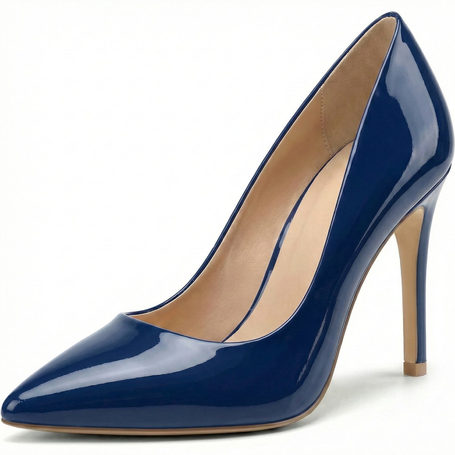 Womens Stiletto High Heel Pointed Toe Pumps Ladies Party Wedding Bridal Occasion Heeled  Court Shoes