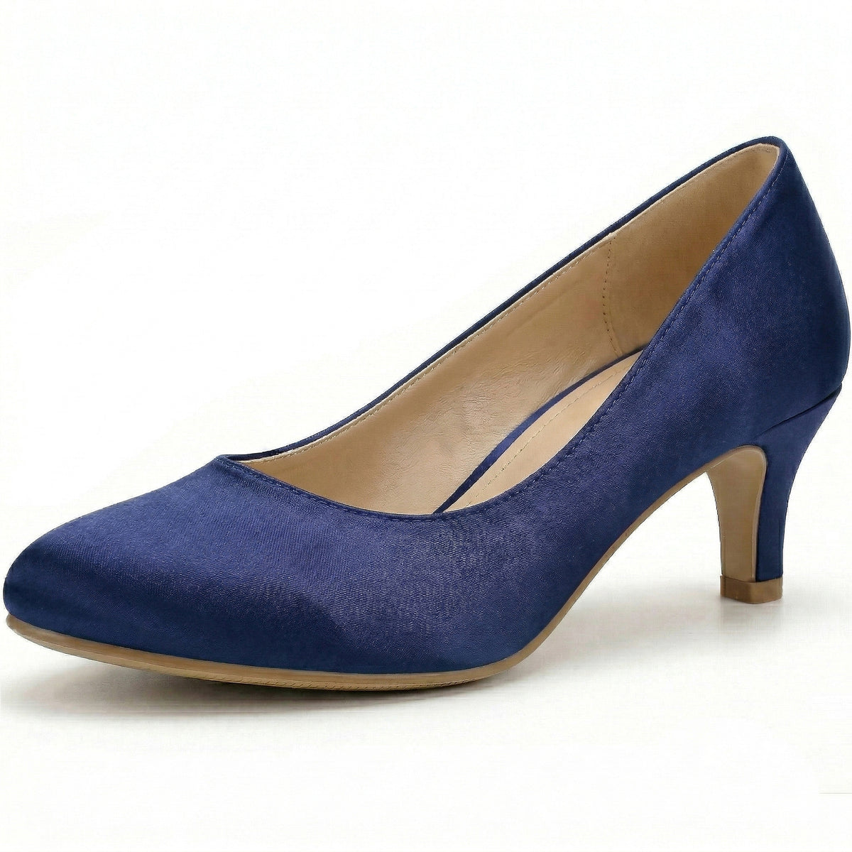 Womens Ladies Low Kitten Heels for Office, Work, Night Out and Party Court Shoes
