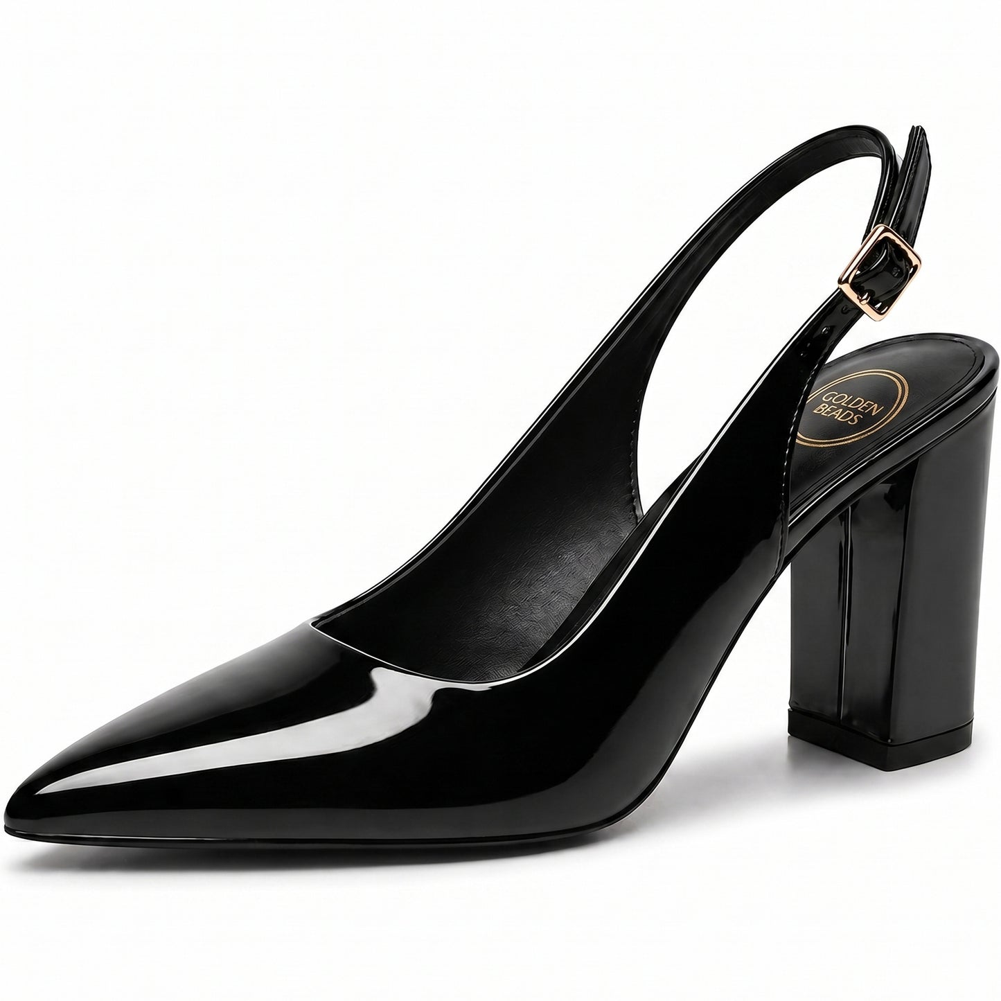 Women’s Elegant Pointed Toe Court Shoes Ankle Strap Chunky Heels, Block Heel Sandals Pumps for Wedding & Party UK Size 3-8