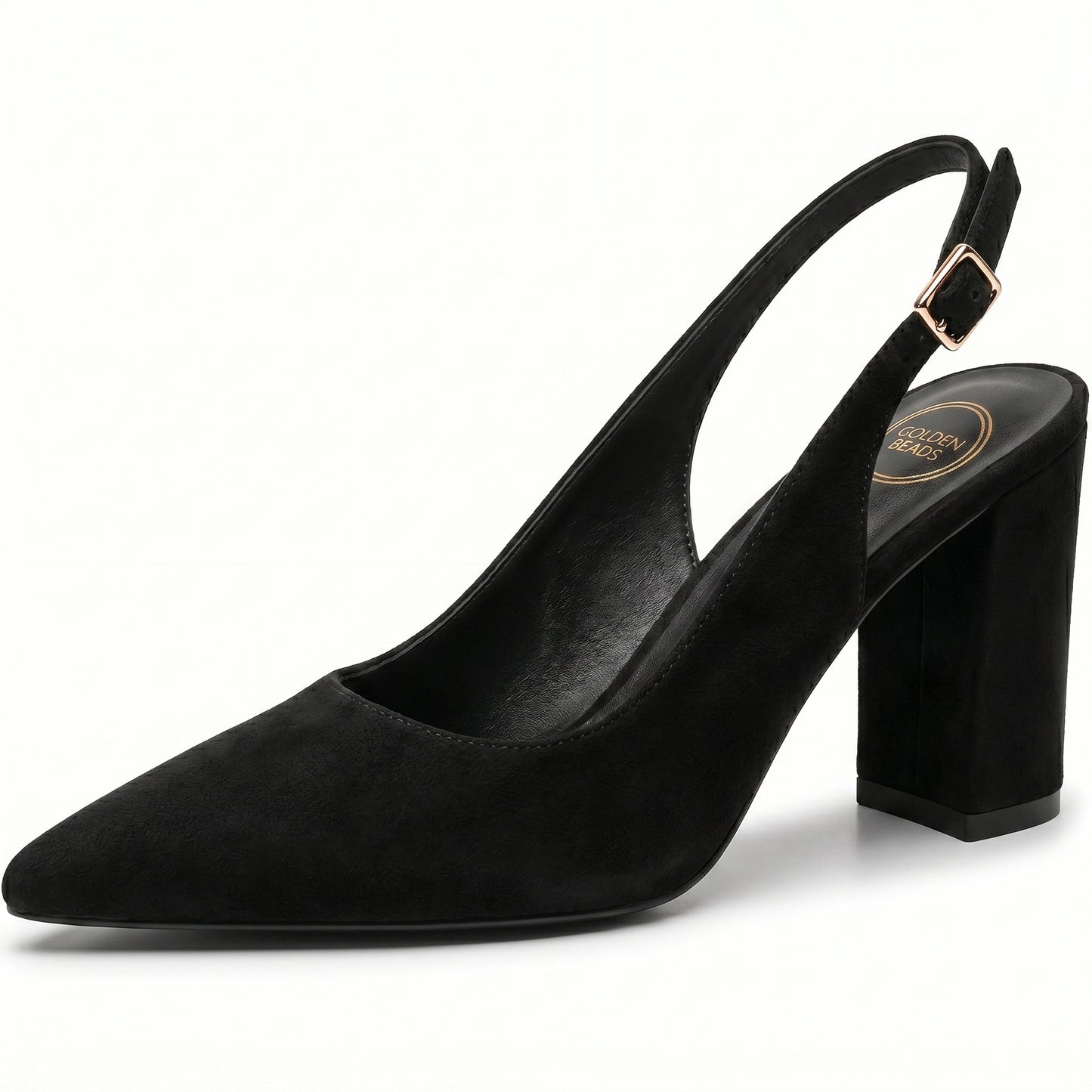 Women’s Elegant Pointed Toe Court Shoes Ankle Strap Chunky Heels, Block Heel Sandals Pumps for Wedding & Party UK Size 3-8