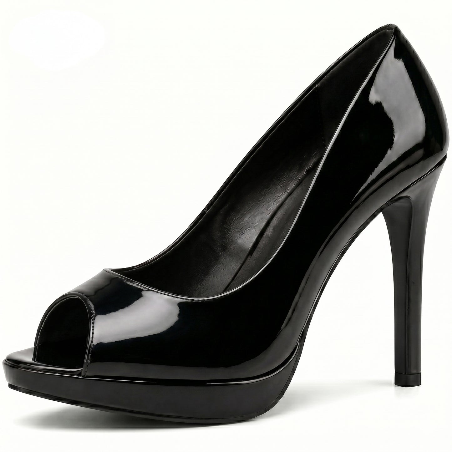 Mens Womens Drag Queen Cross Dresser HIGH Heel PEEP Toe Court Shoes