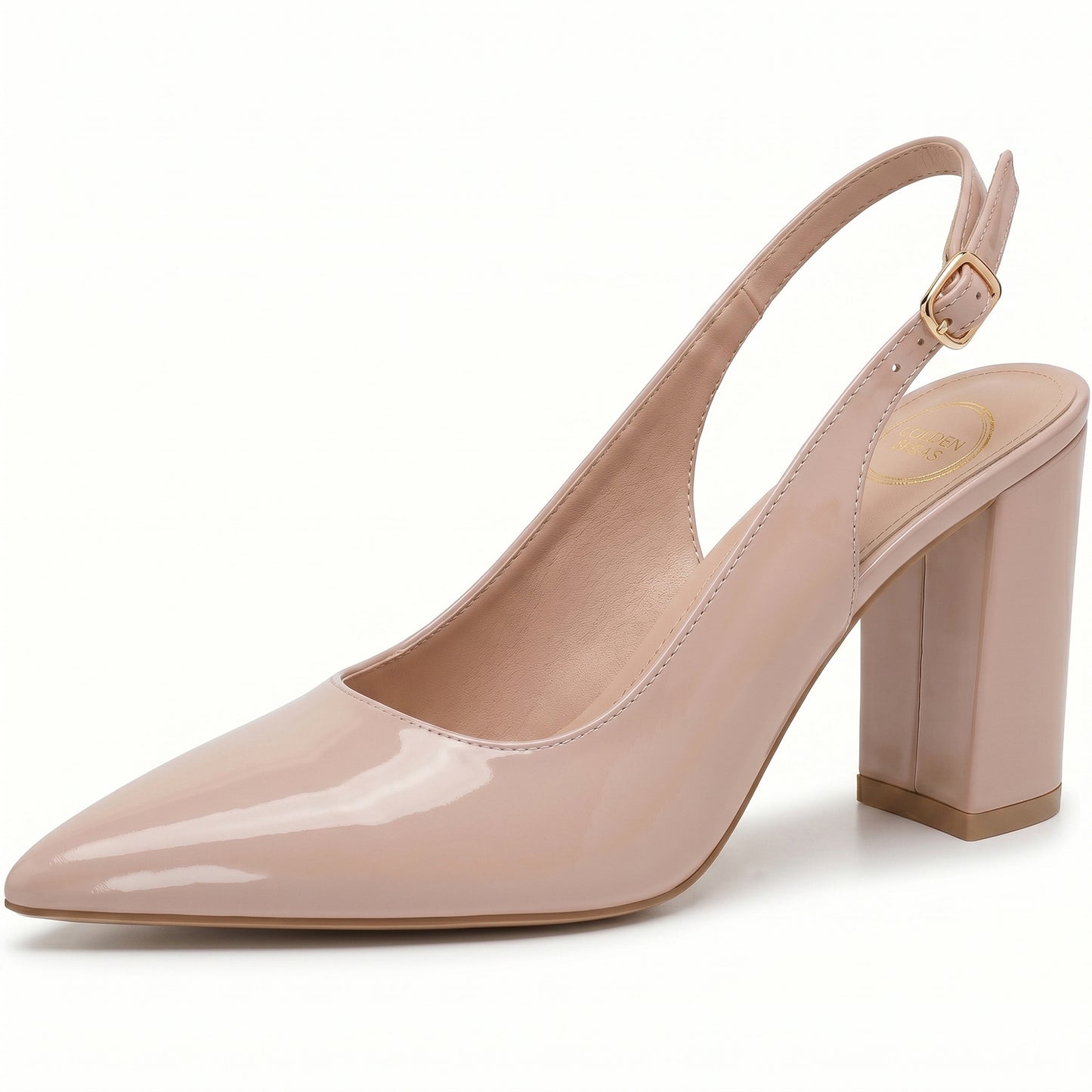Women’s Elegant Pointed Toe Court Shoes Ankle Strap Chunky Heels, Block Heel Sandals Pumps for Wedding & Party UK Size 3-8