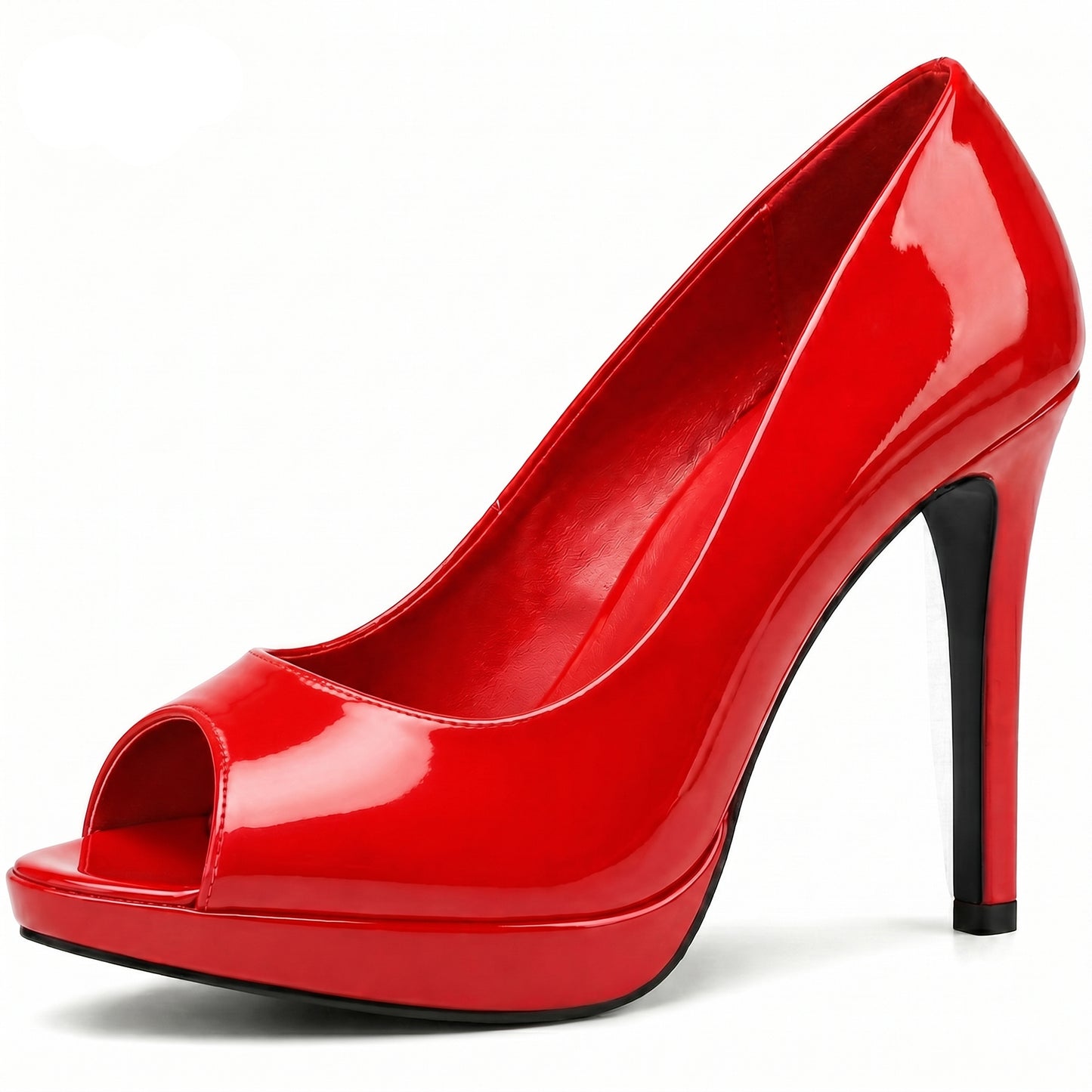 Mens Womens Drag Queen Cross Dresser HIGH Heel PEEP Toe Court Shoes