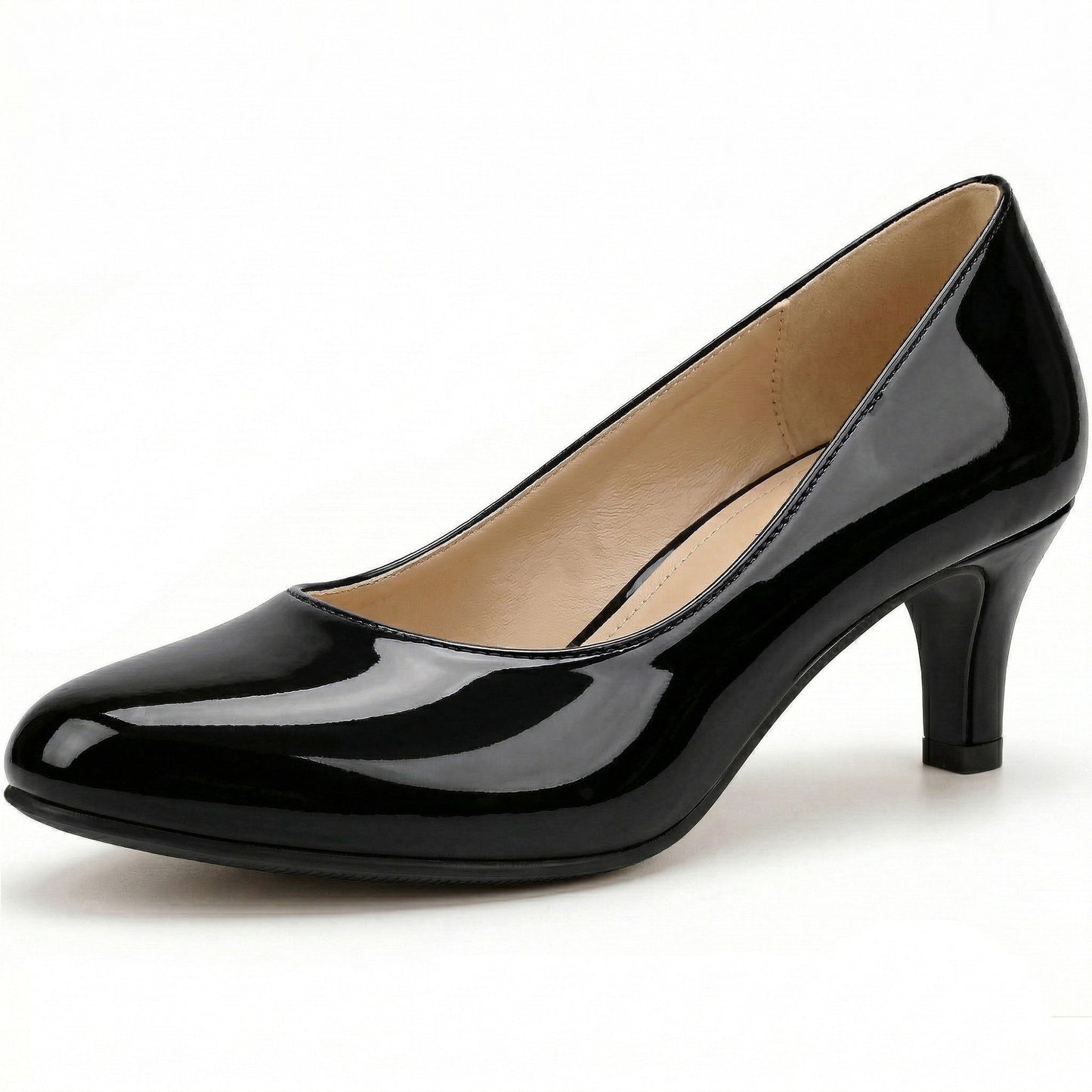 Womens Ladies Low Kitten Heels for Office, Work, Night Out and Party Court Shoes