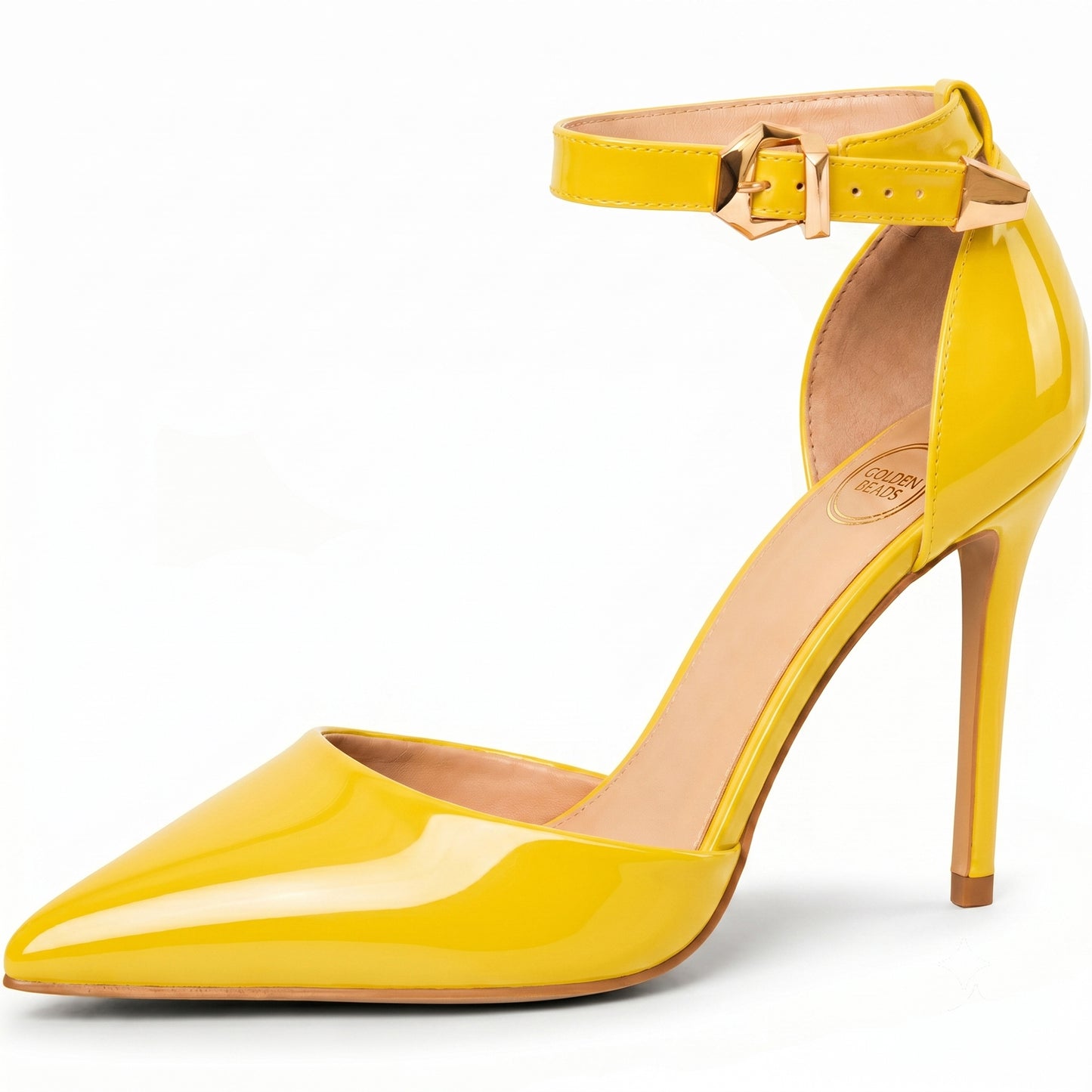 Womens ladies Ankle Strap High Stiletto Heel Sandals Pointy Toe Court Shoes