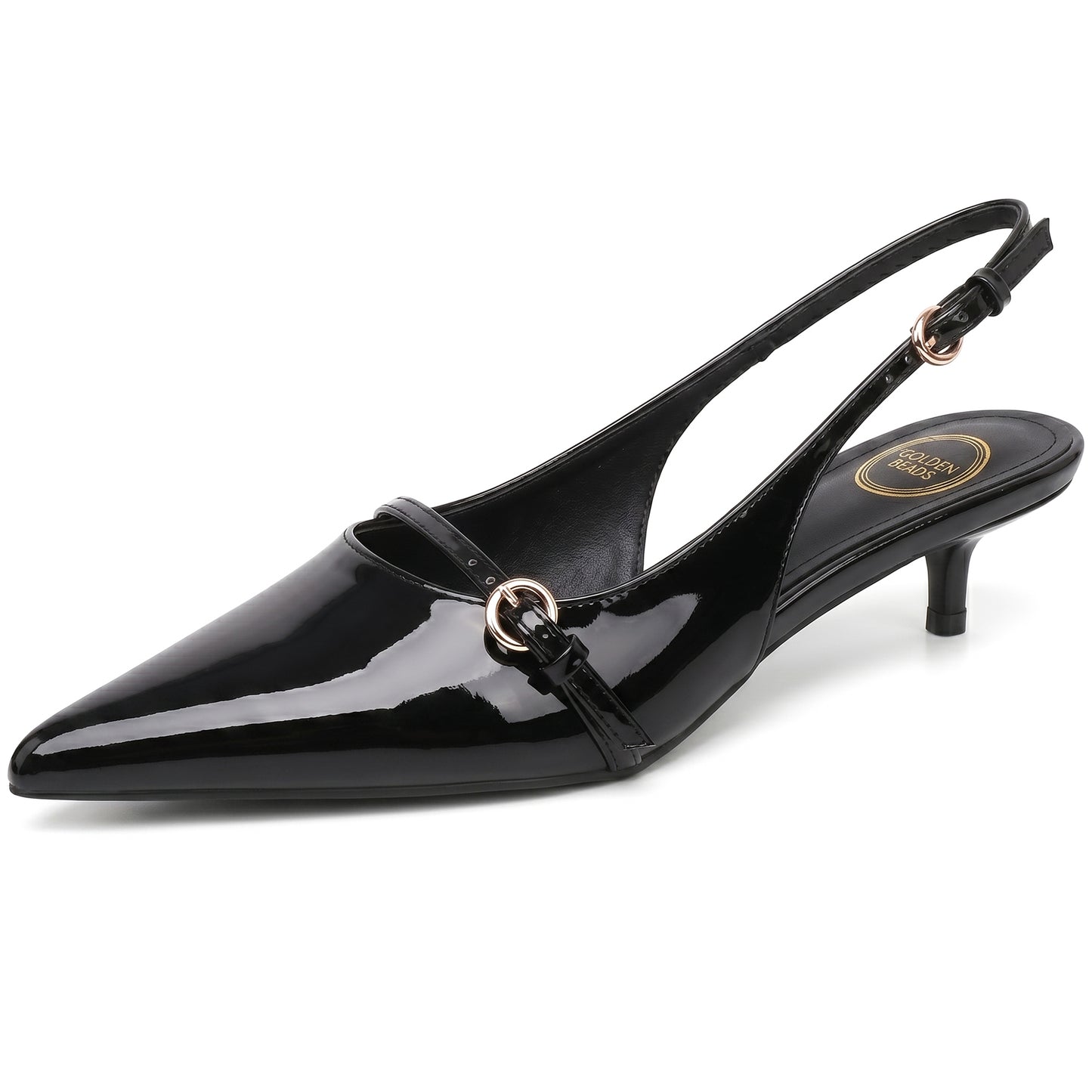 Elegant Women’s Pointed Toe Sling back Kitten Heel Sandals Perfect Wedding & Party Pumps Stylish Footwear (Size 3-8 UK)
