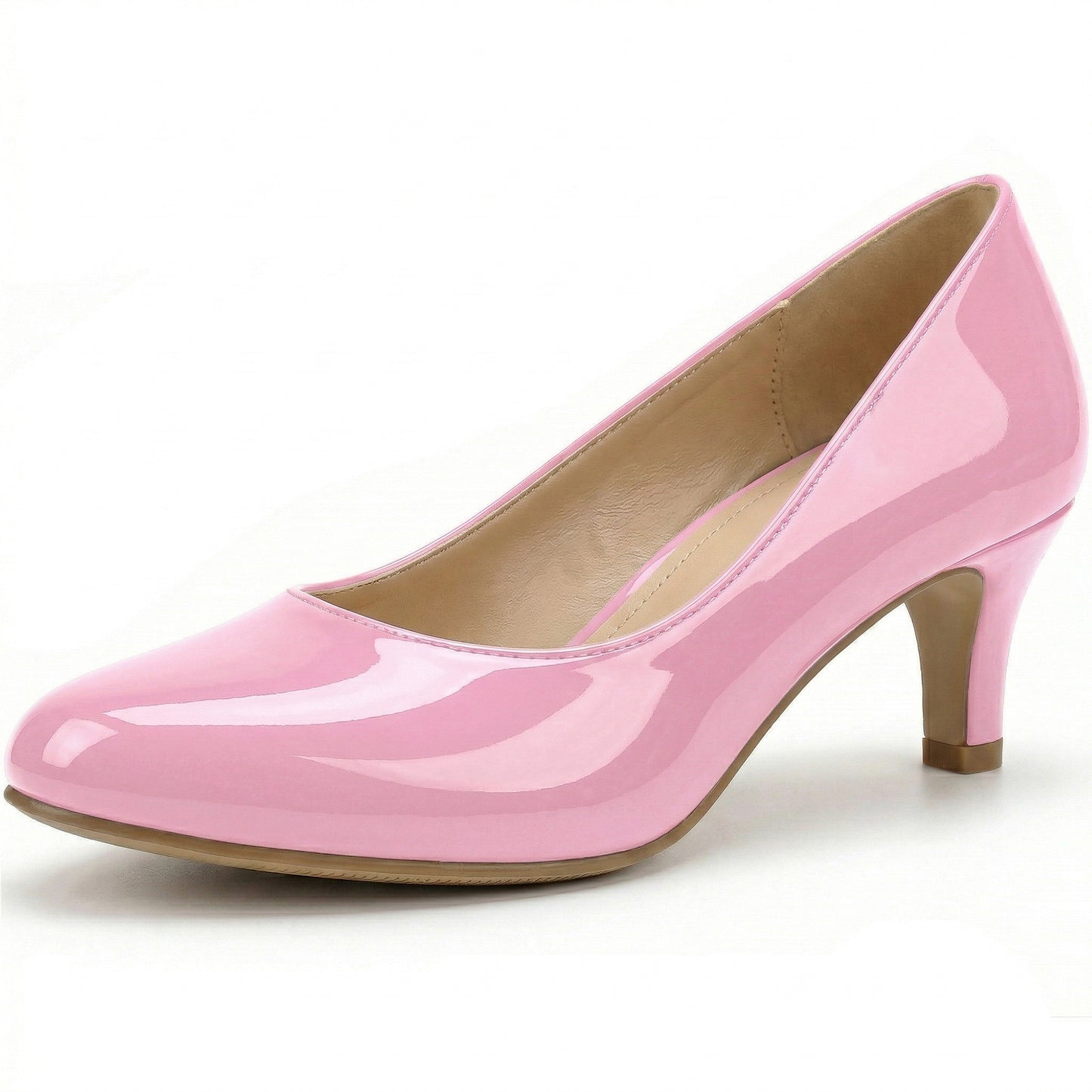 Ladies Womens Low Kitten Heel Work Court Evening Girls Shoes Pumps