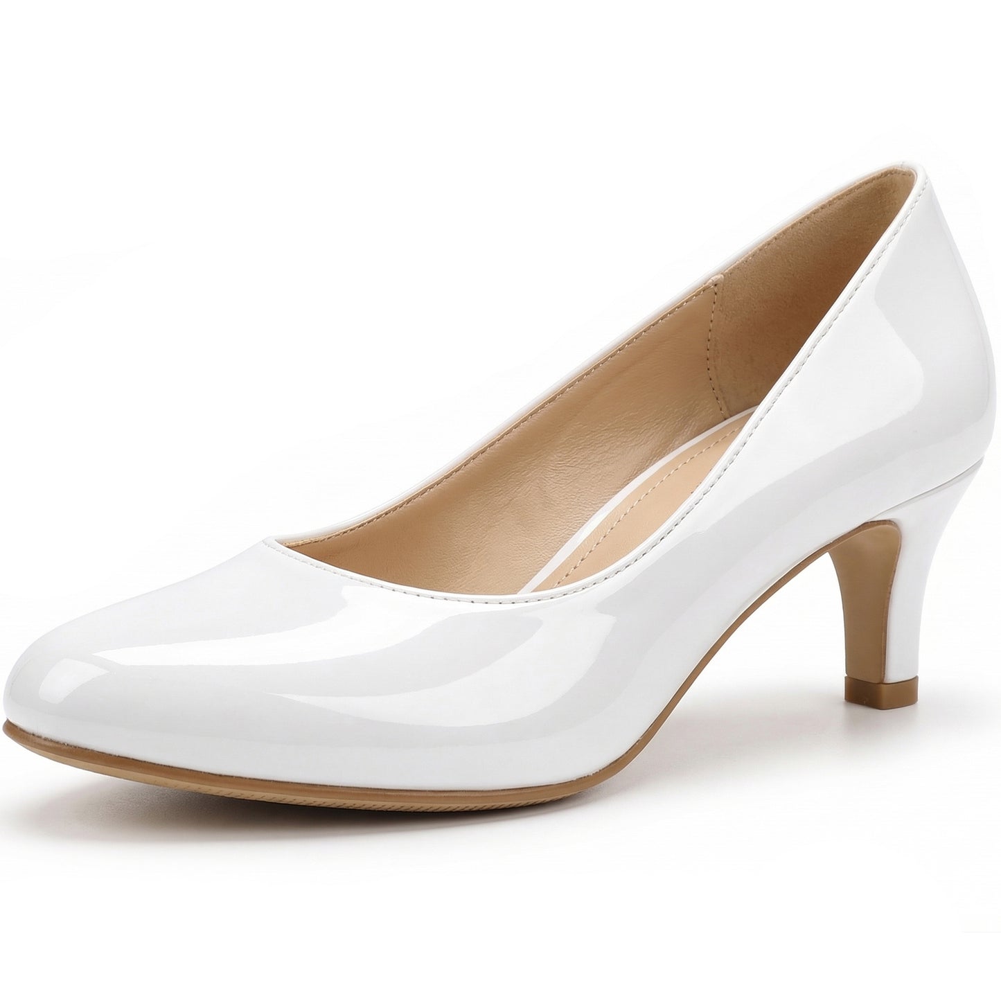 Ladies Womens Low Kitten Heel Work Court Evening Girls Shoes Pumps