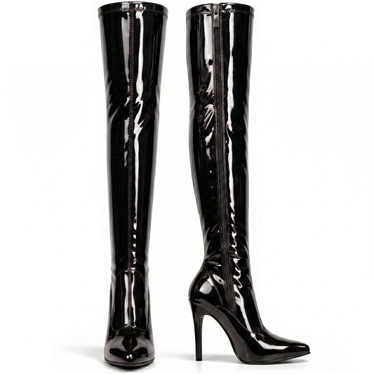 New Women Ladies Thigh High Over The Knee High Heel Stretch Boots