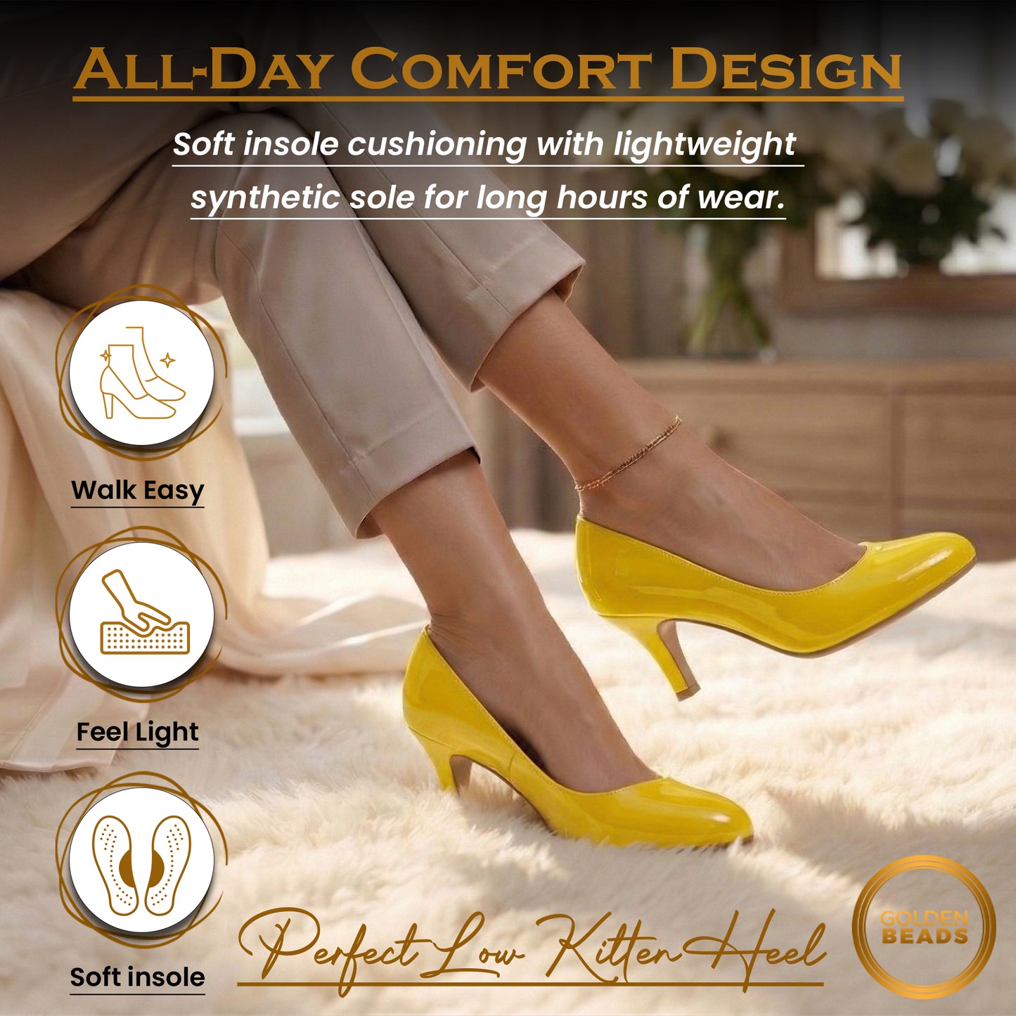 Ladies Womens Low Kitten Heel Work Court Evening Girls Shoes Pumps