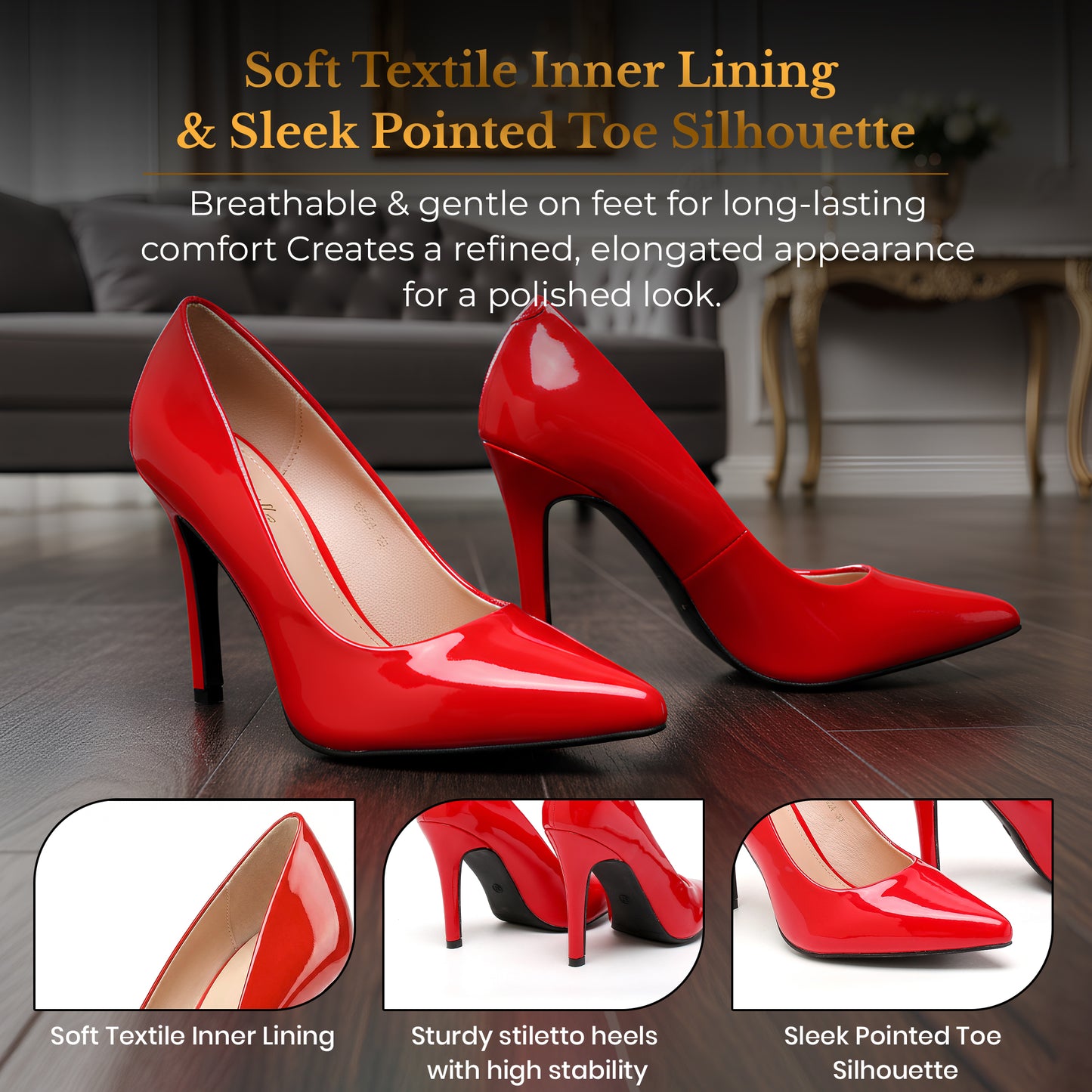 Womens Stiletto High Heel Pointed Toe Pumps Ladies Party Wedding Bridal Occasion Heeled  Court Shoes