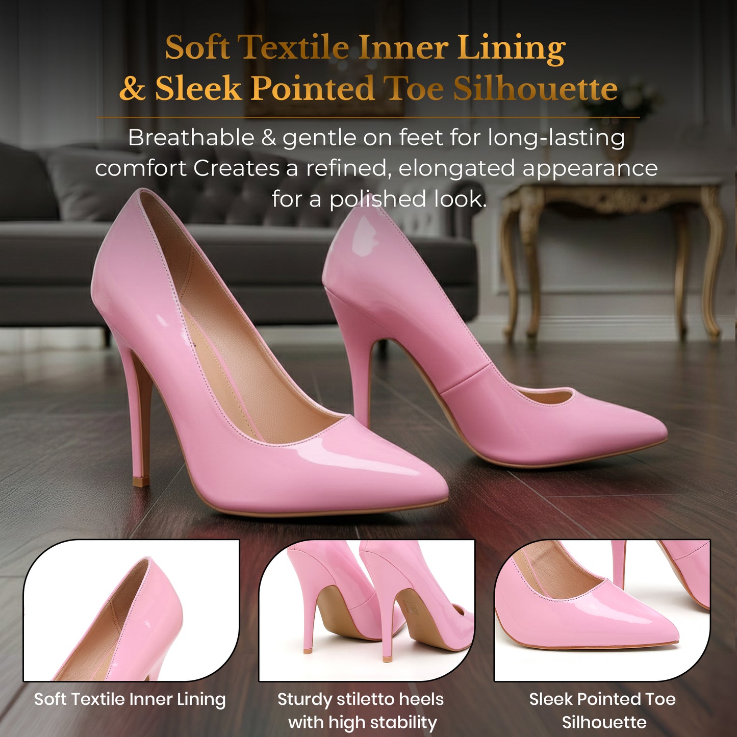 Womens Stiletto High Heel Pointed Toe Pumps Ladies Party Wedding Bridal Occasion Heeled  Court Shoes