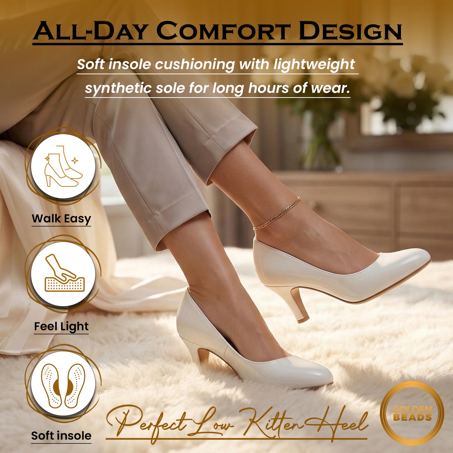 Ladies Womens Low Kitten Heel Work Court Evening Girls Shoes Pumps