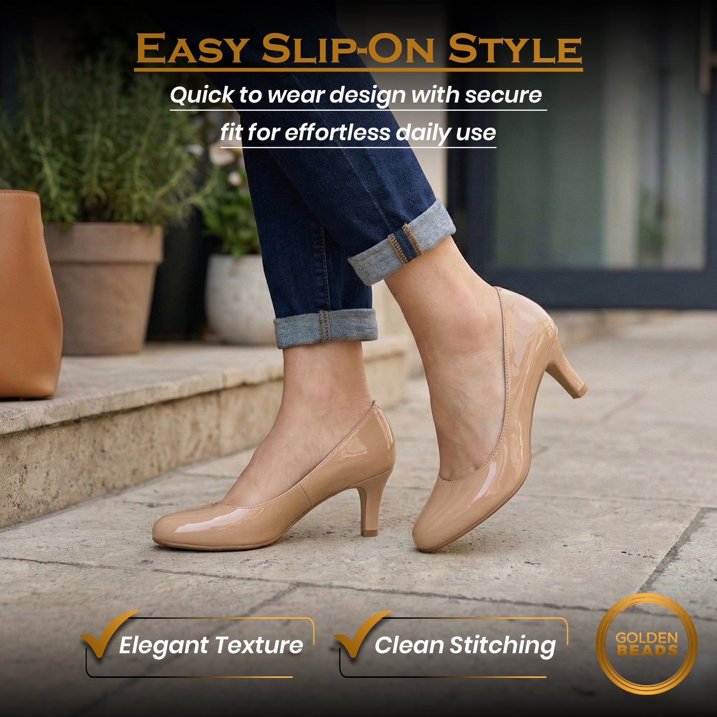 Ladies Womens Low Kitten Heel Work Court Evening Girls Shoes Pumps
